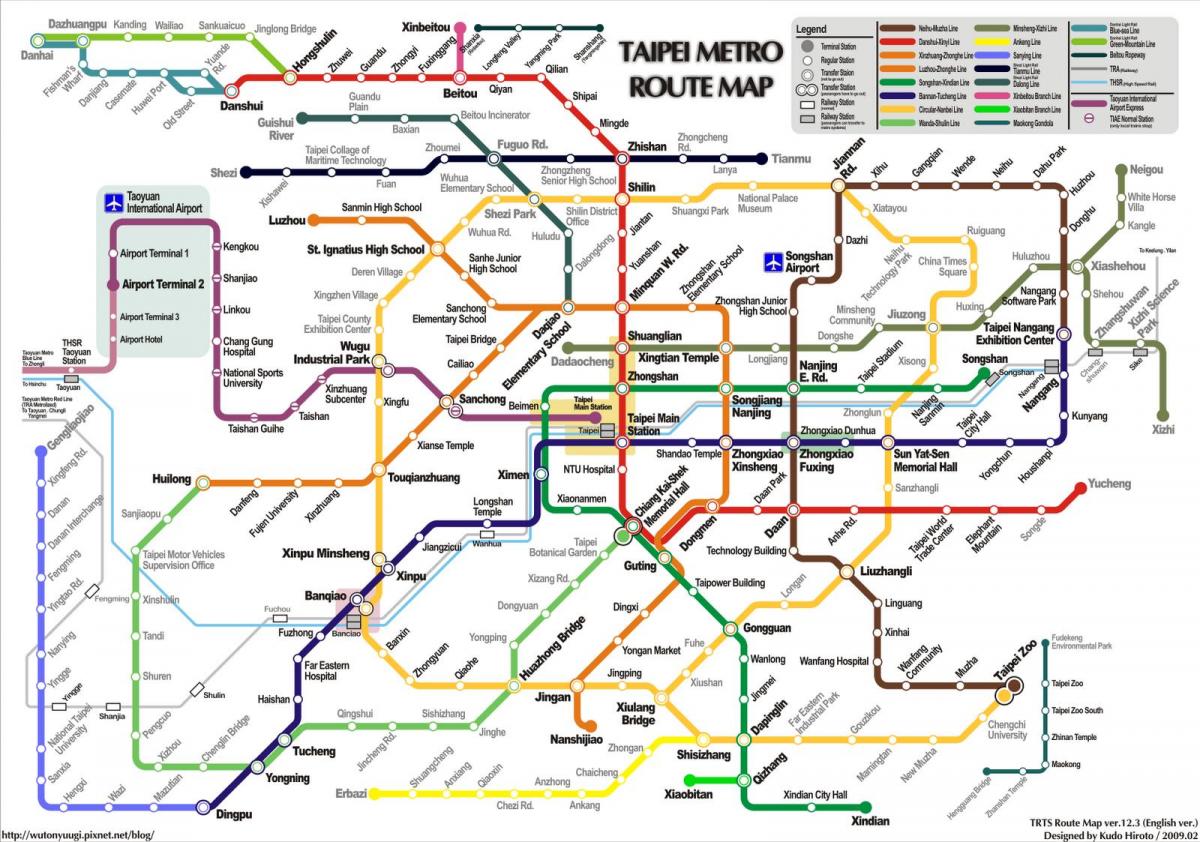метро Тайбея карті