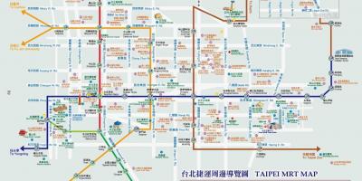 Карта метро Тайбея з пам'ятками