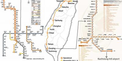 Карта Тайбей високошвидкісної залізниці