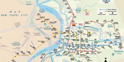Карта Тайбей дорозі
