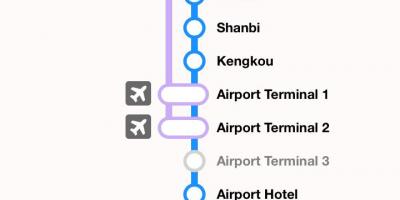 Поїздка до аеропорту Тайбей Таоюань MRT карту 