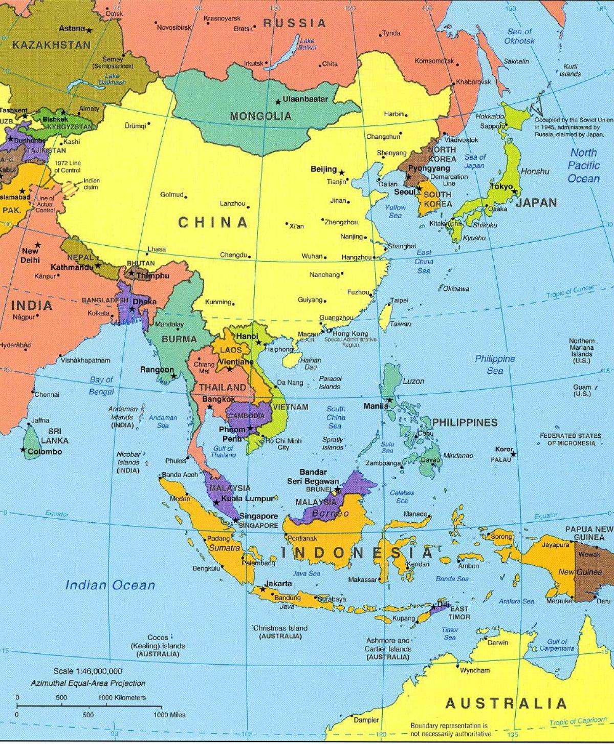 Розташування Тайбей на карті світу
