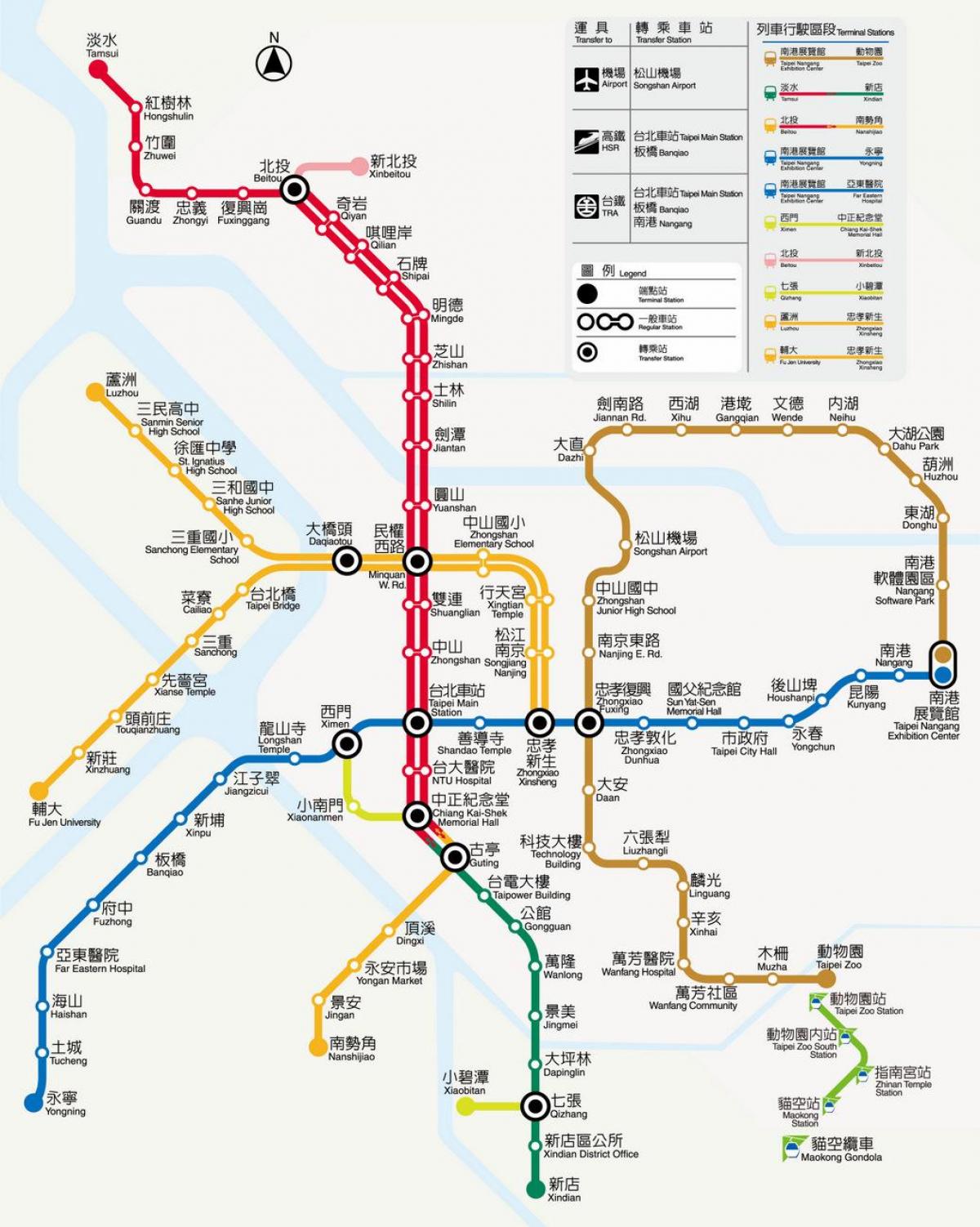 тариф карта Тайбей MRT 
