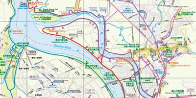 Карта шлях Тайпей велосипед 