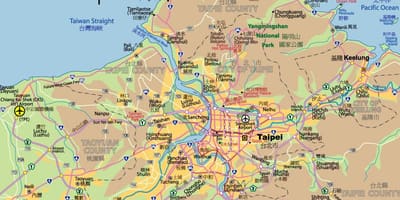 Карта в центрі міста Тайбей 