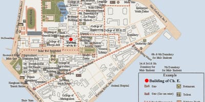 Тайванський карту кампуса університету 
